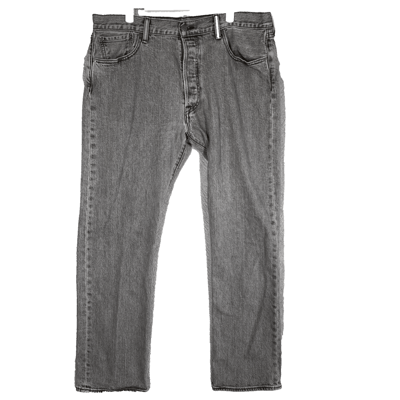 Levi’s 501 Men’s Jeans 36x32 Gray Denim Stretch Mid-Rise Straight Leg - Image 1