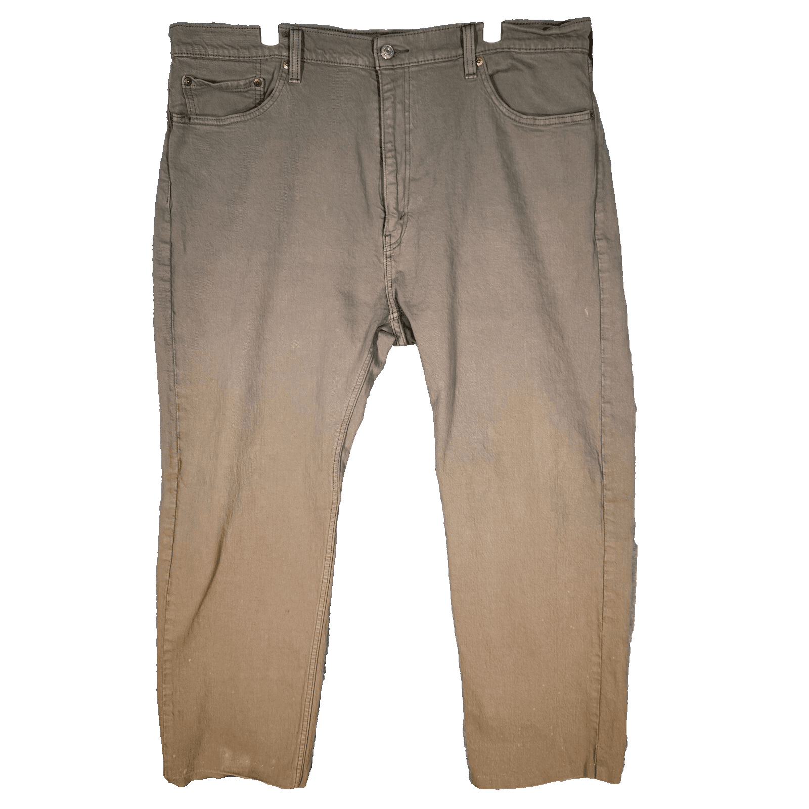 Levi's 505 Men's Jeans 40x34 Beige Regular Fit Straight Leg Frayed Hem - Image 1