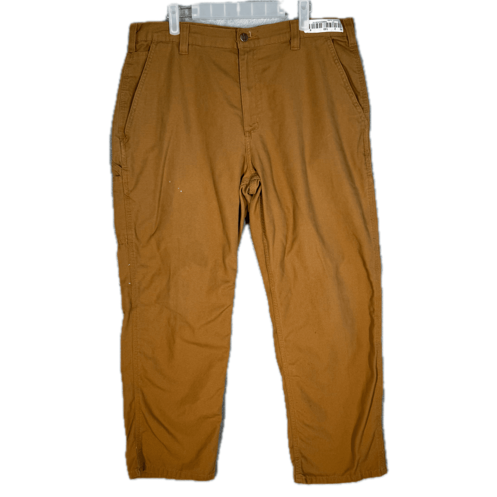 Carhartt Carpenter Pants 36x29 Brown Canvas Dungaree Workwear Utility - Image 1
