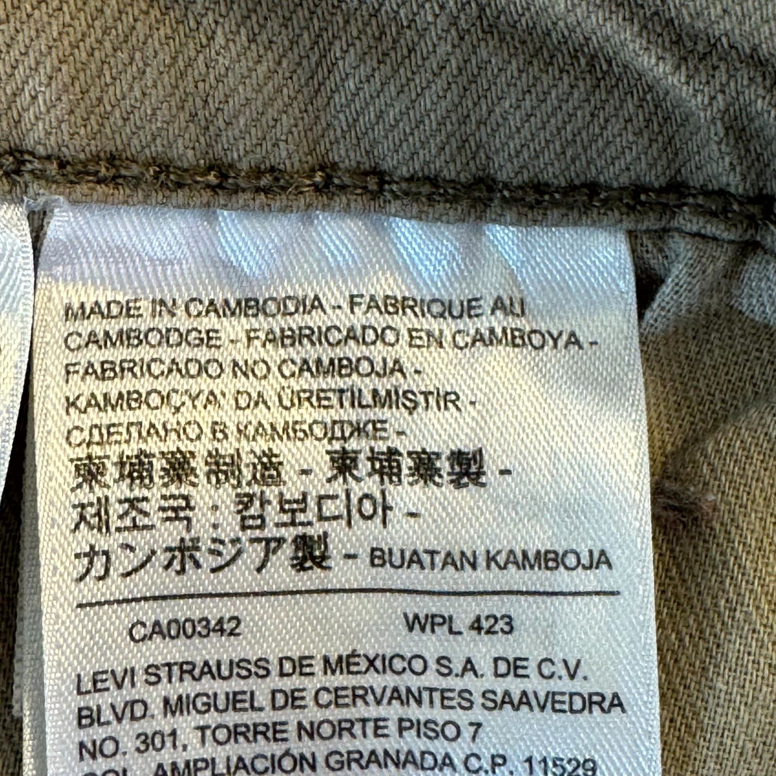 Levi's 505 Men's Jeans 40x34 Beige Regular Fit Straight Leg Frayed Hem - Thumbnail 7