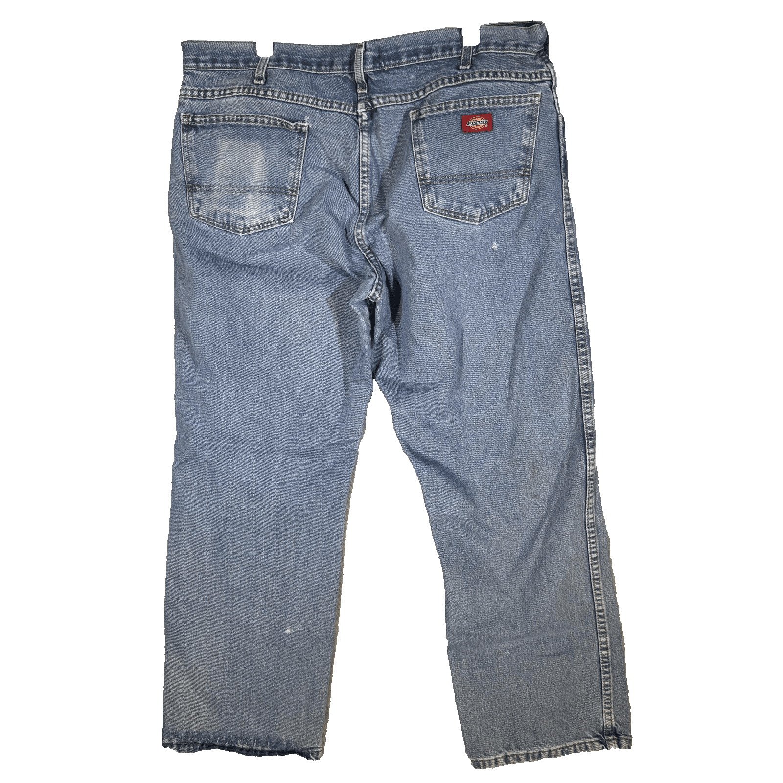 Dickies Jeans Mens 40x30 Blue Straight Fit Denim Cotton Zip Fly Workwear Pants - Thumbnail 2