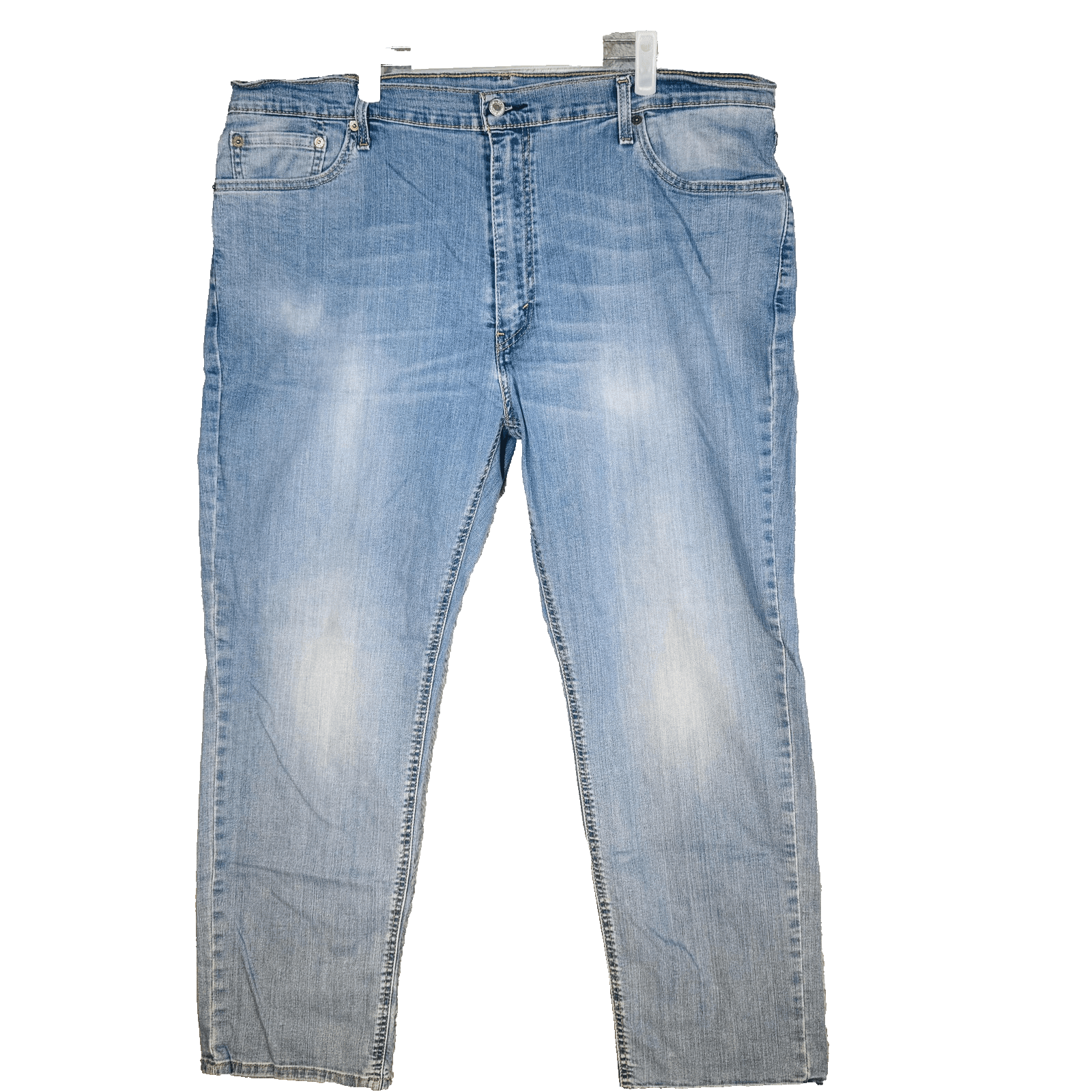 Levis 541 Jeans Mens 42x31 (42x32) Blue Light Wash Athletic Taper Stretch Denim - Image 1