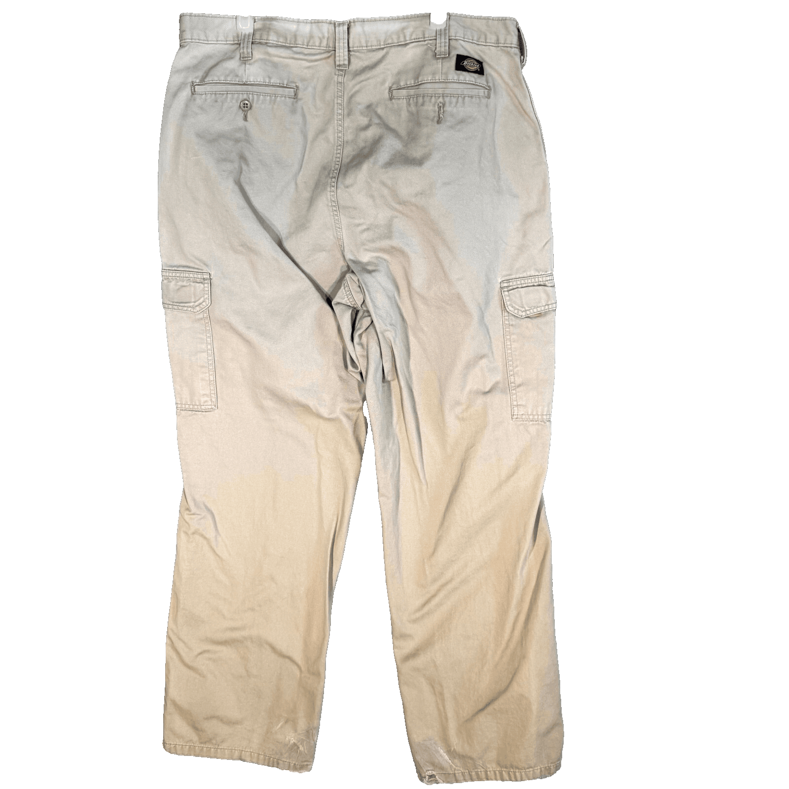 Dickies Cargo Pants Mens 36x34 Beige Cotton Loose Fit Work Utility - Thumbnail 2