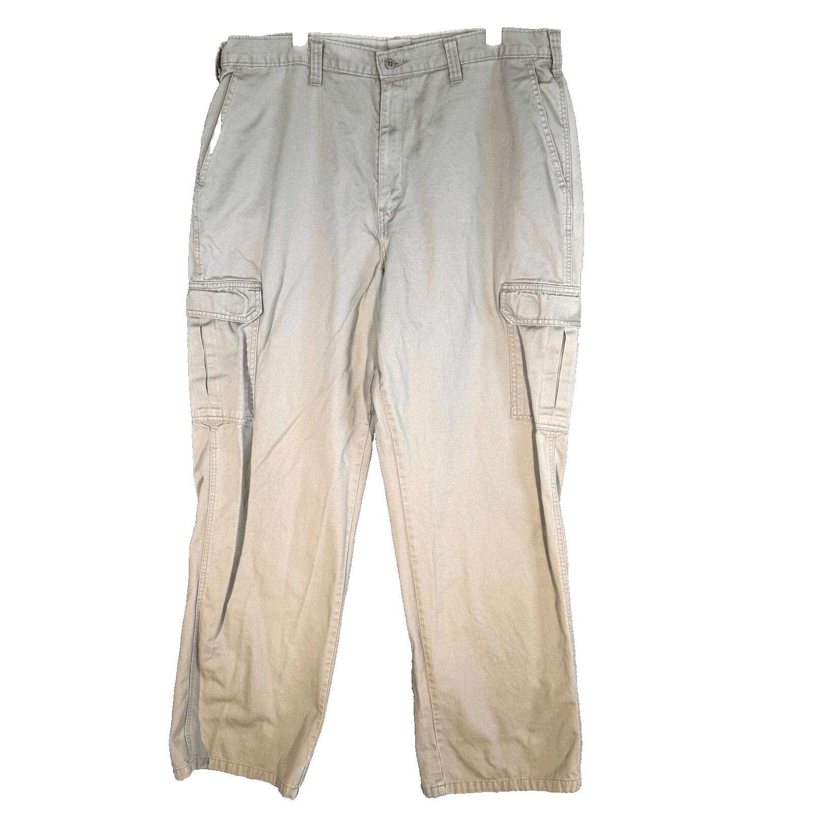 Dickies Cargo Pants Mens 36x34 Beige Cotton Loose Fit Work Utility - Image 1