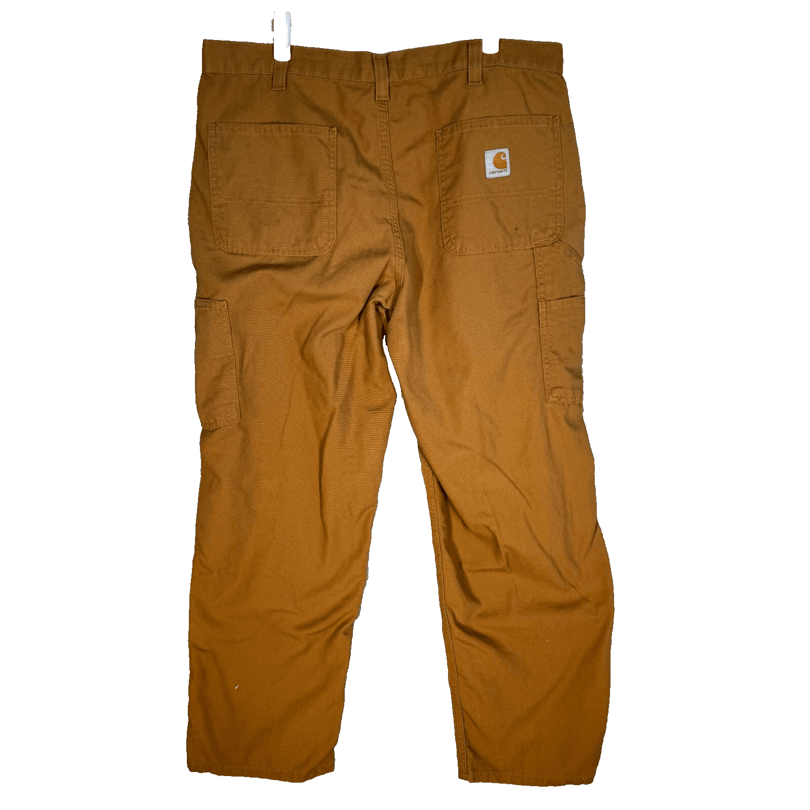 Carhartt Carpenter Pants 36x29 Brown Canvas Dungaree Workwear Utility - Thumbnail 2