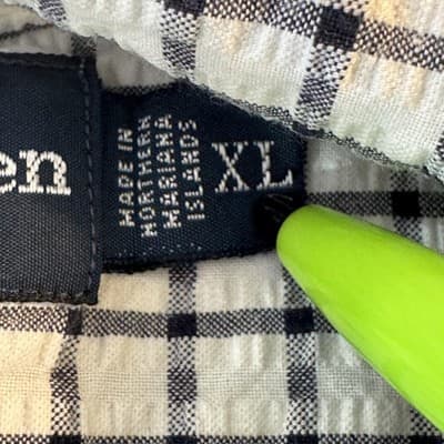 Ralph Lauren Shirt Mens XL White Black Check Blaire Button Down Long Sleeve Pony - Thumbnail 13