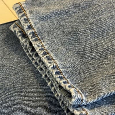 Levis Jeans Mens 38x30 Blue Medium Wash Straight Mid Rise 100% Cotton Denim - Thumbnail 8