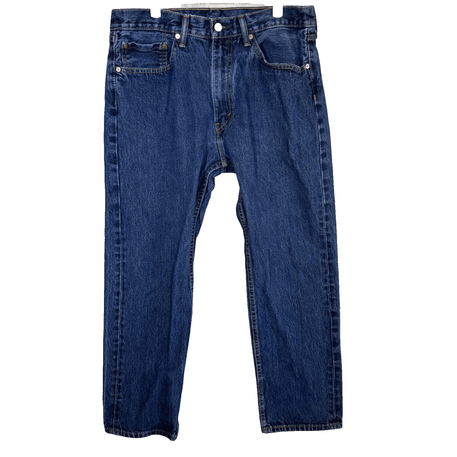 Levis 505 Jeans Men 36x29 Regular Fit Mid Rise Straight Leg Blue Denim Classic - Image 1