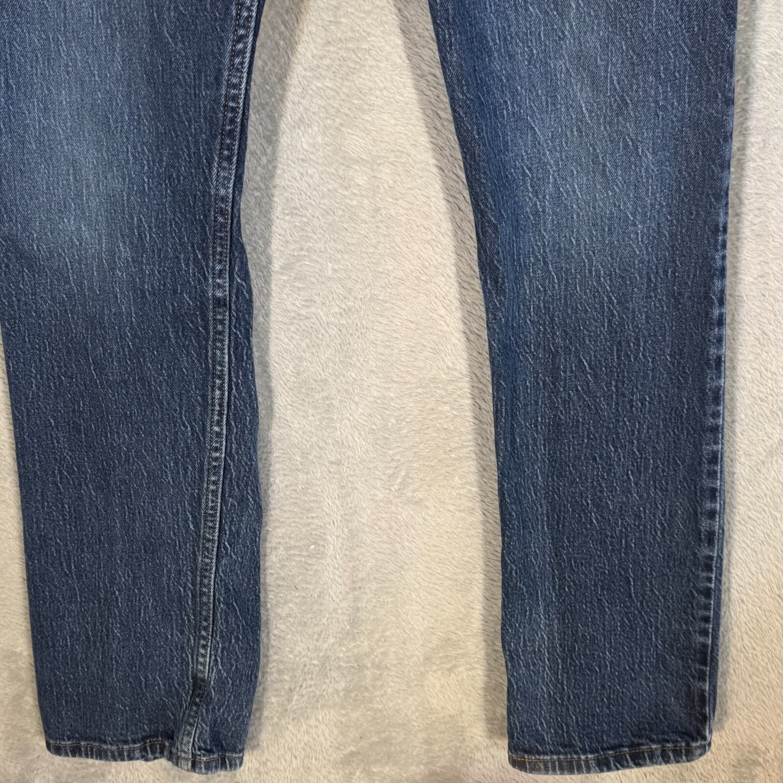Levi’s 505 Men’s Jeans 34x32 Blue Denim Stretch Mid-Rise Straight Leg - Thumbnail 10