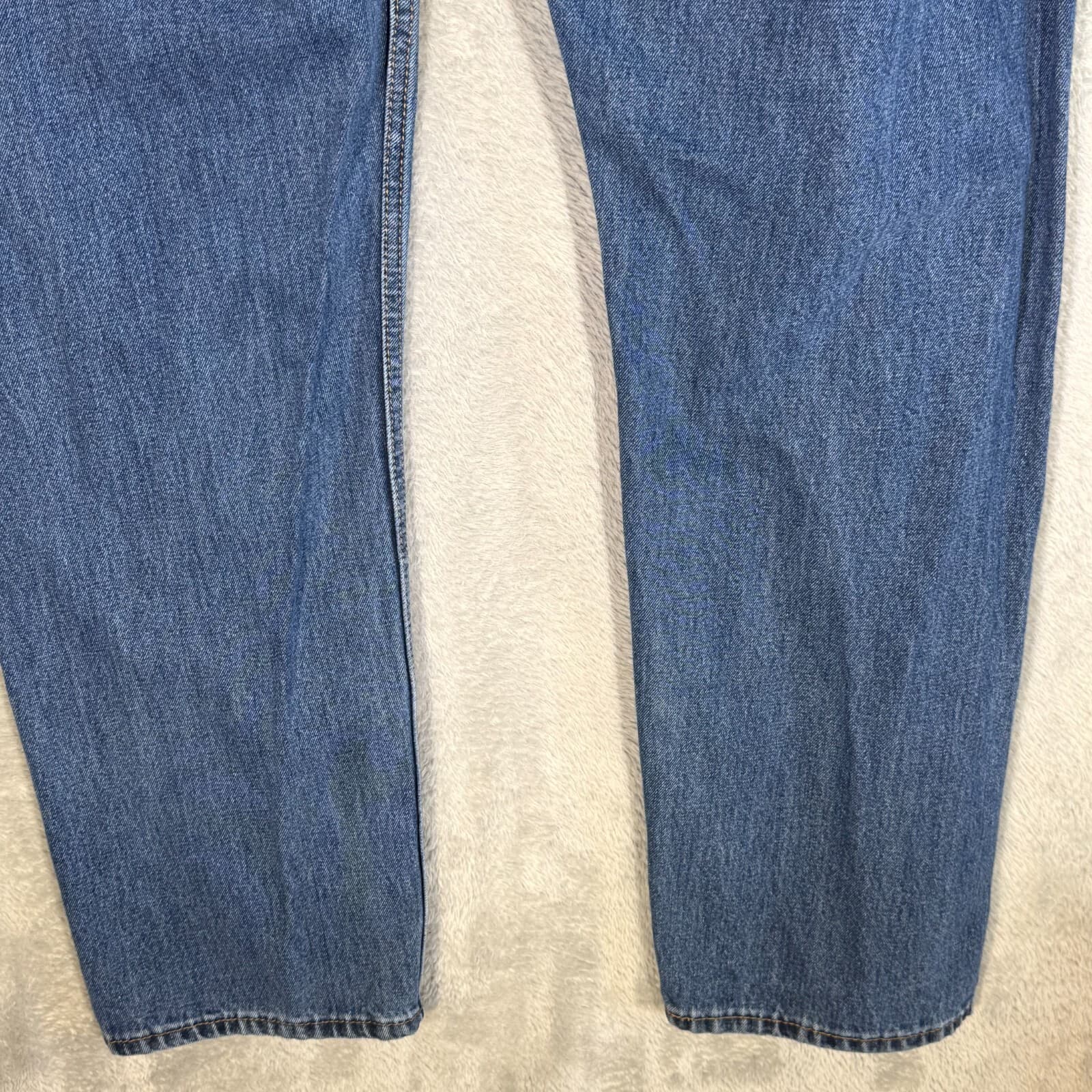 Levi’s 505 Men’s Jeans 42x32 Blue Denim Stretch Mid-Rise Straight Leg - Thumbnail 5