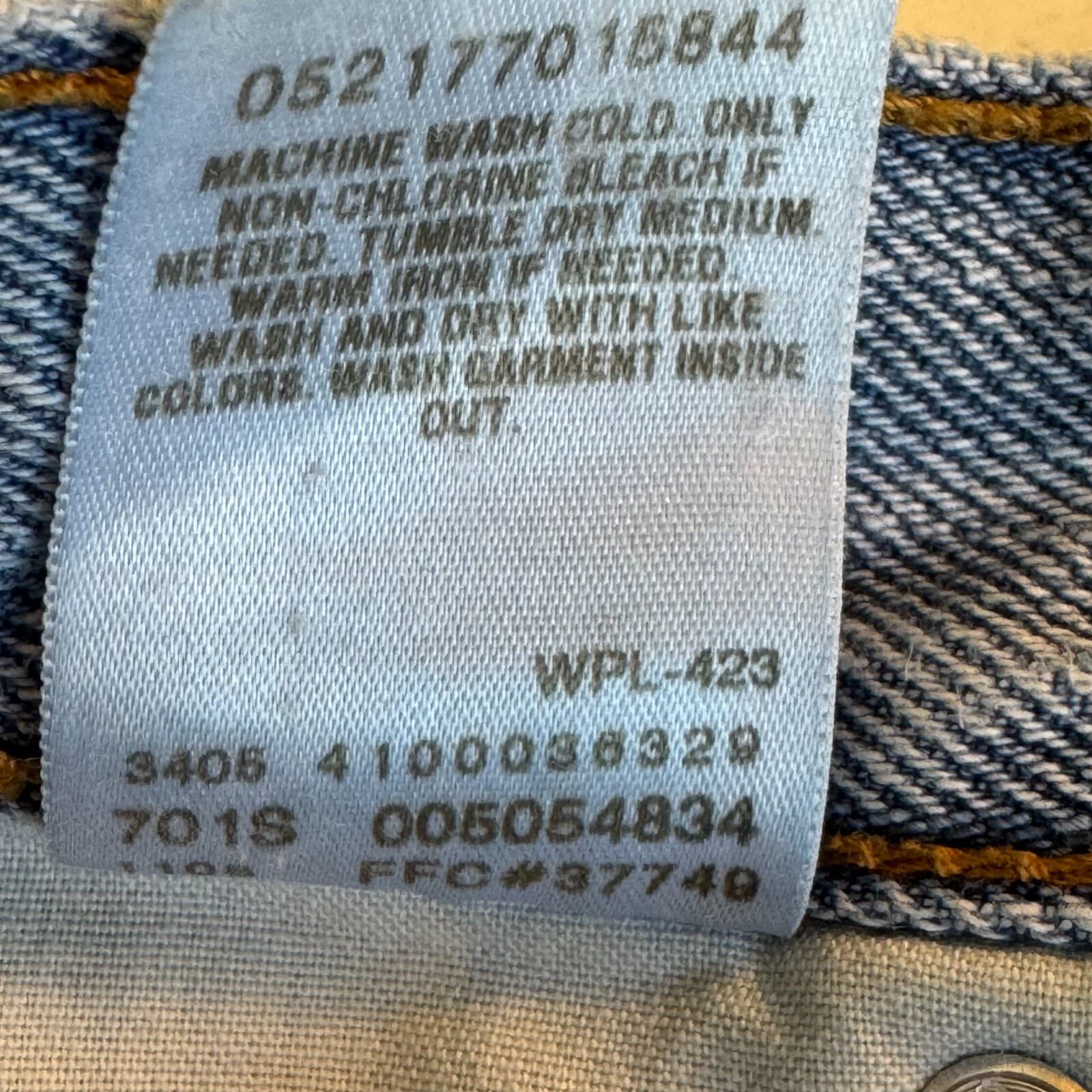 Levis 505 Jeans Men 36x29 Regular Fit Mid Rise Straight Leg Light Wash Blue - Thumbnail 13