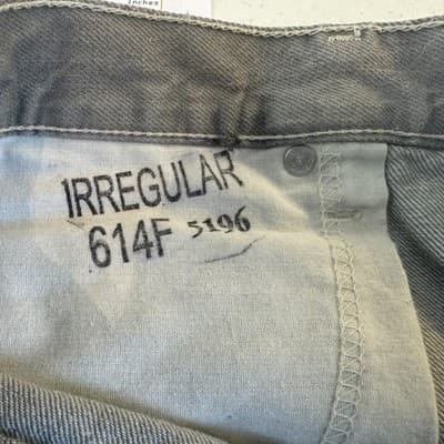 Vintage Levis 505 Jeans Mens 38x31 (40x30) Gray Regular Fit Straight USA Denim - Thumbnail 4