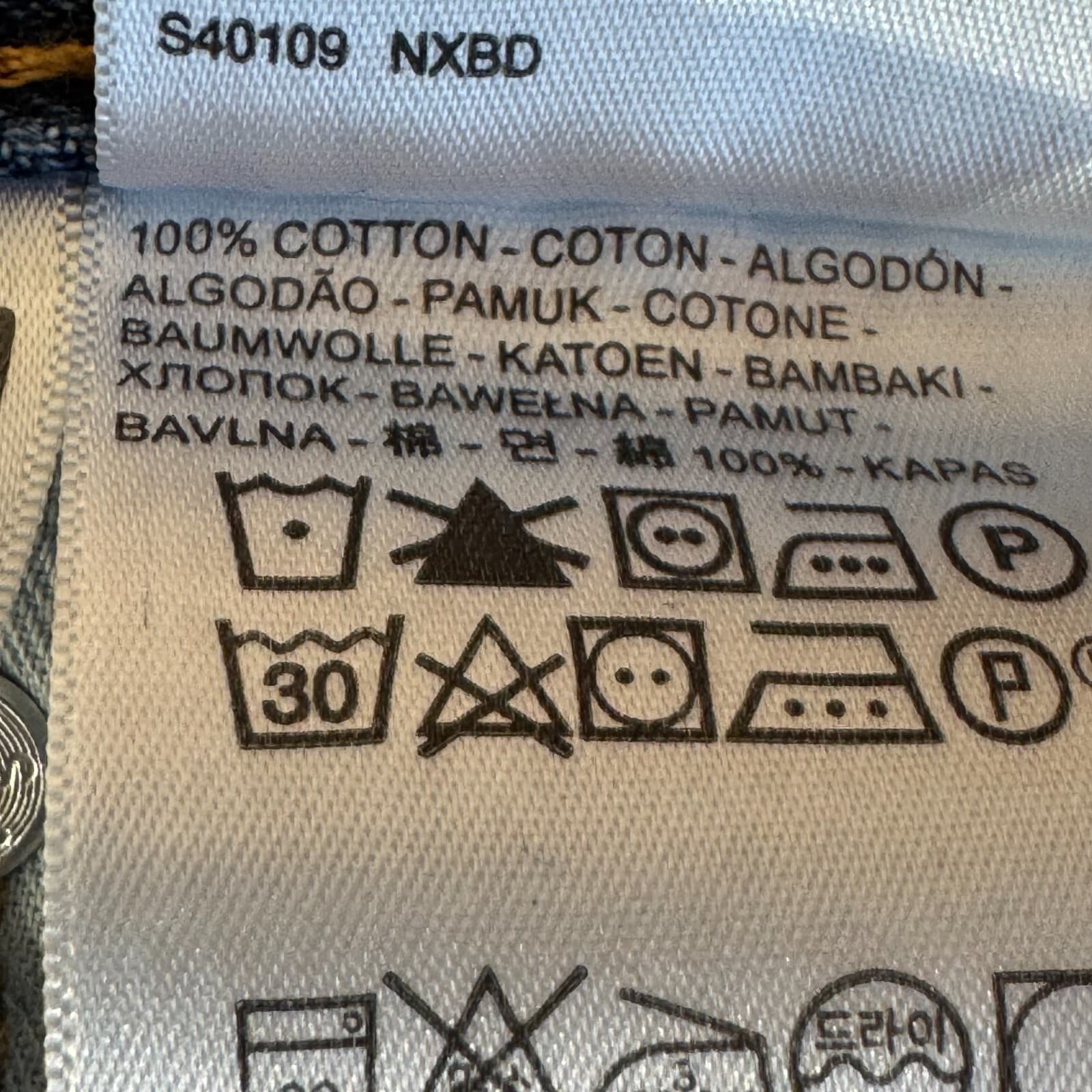 Levi’s 505 Men’s Jeans 42x32 Blue Denim Stretch Mid-Rise Straight Leg - Thumbnail 14