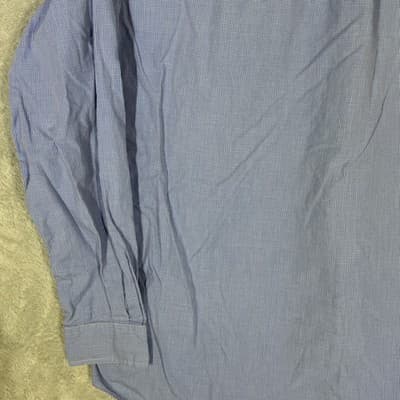 Ralph Lauren Shirt Mens 16 34/35 Blue Yarmouth Check Cotton Button Down Logo - Thumbnail 9