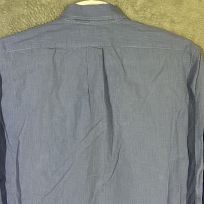 Ralph Lauren Shirt Mens 16 34/35 Blue Yarmouth Check Cotton Button Down Logo - Thumbnail 10