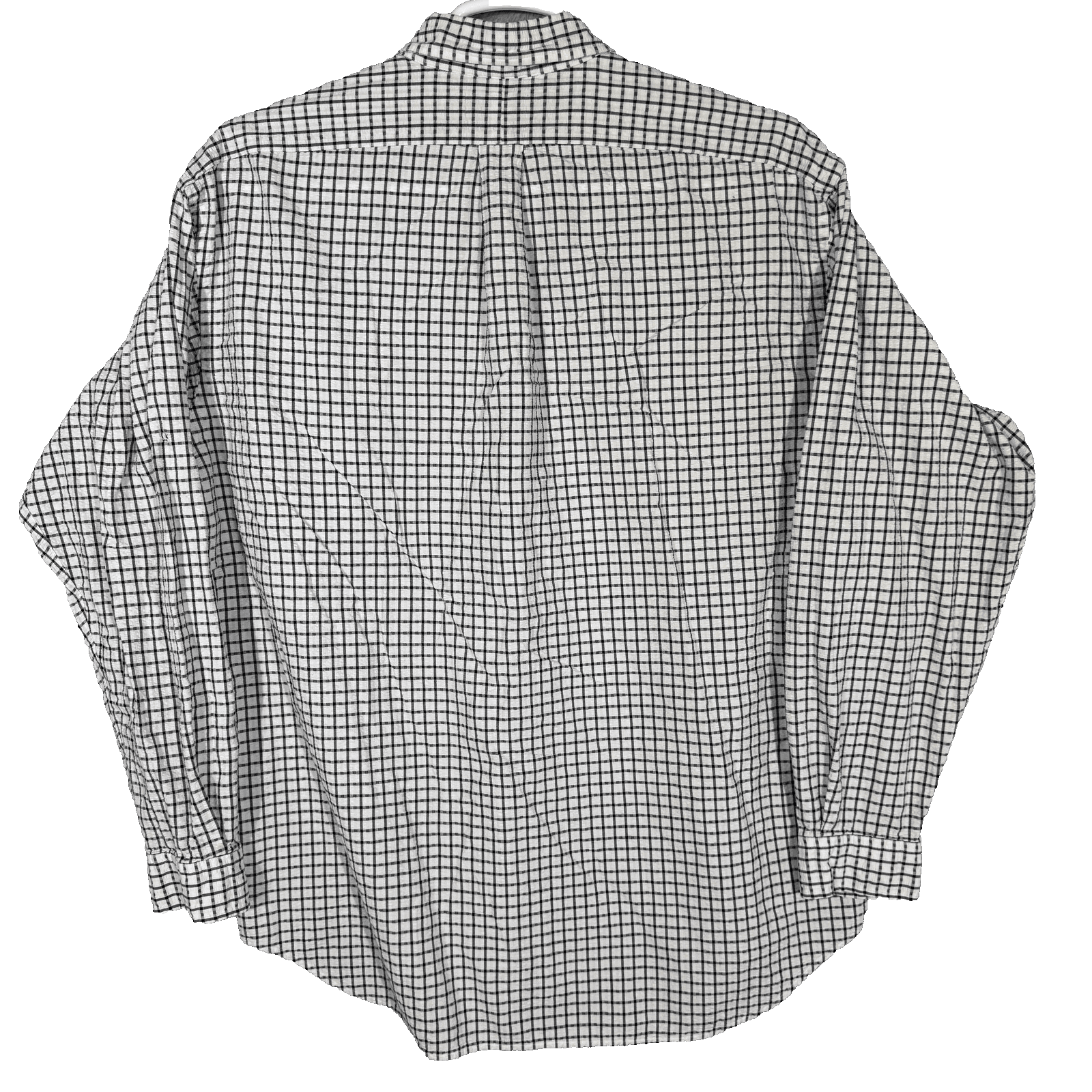 Ralph Lauren Shirt Mens XL White Black Check Blaire Button Down Long Sleeve Pony - Thumbnail 2
