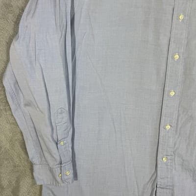 Ralph Lauren Shirt Mens 17 34/35 Blue Yarmouth Classic Fit Oxford Button Down - Thumbnail 3