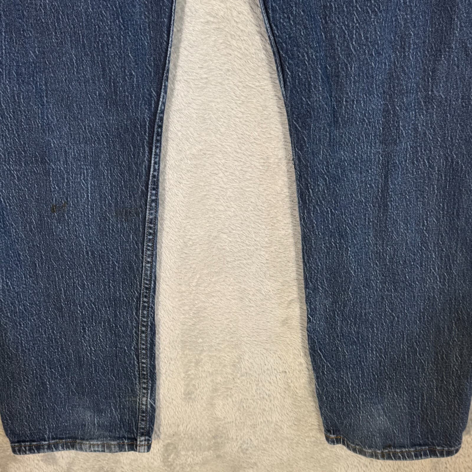 Levi’s 505 Men’s Jeans 34x32 Blue Denim Stretch Mid-Rise Straight Leg - Thumbnail 5