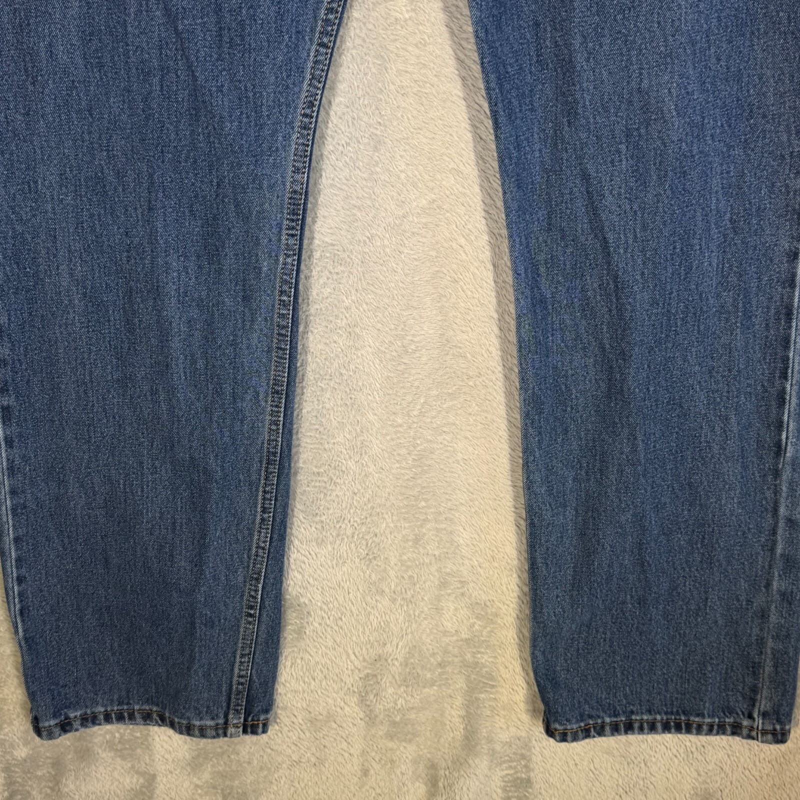 Levi’s 505 Men’s Jeans 42x32 Blue Denim Stretch Mid-Rise Straight Leg - Thumbnail 8