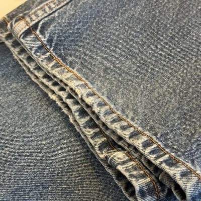 Levis 505 Jeans Mens 38x31 (40x32) Blue Medium Wash Straight Leg Denim - Thumbnail 8