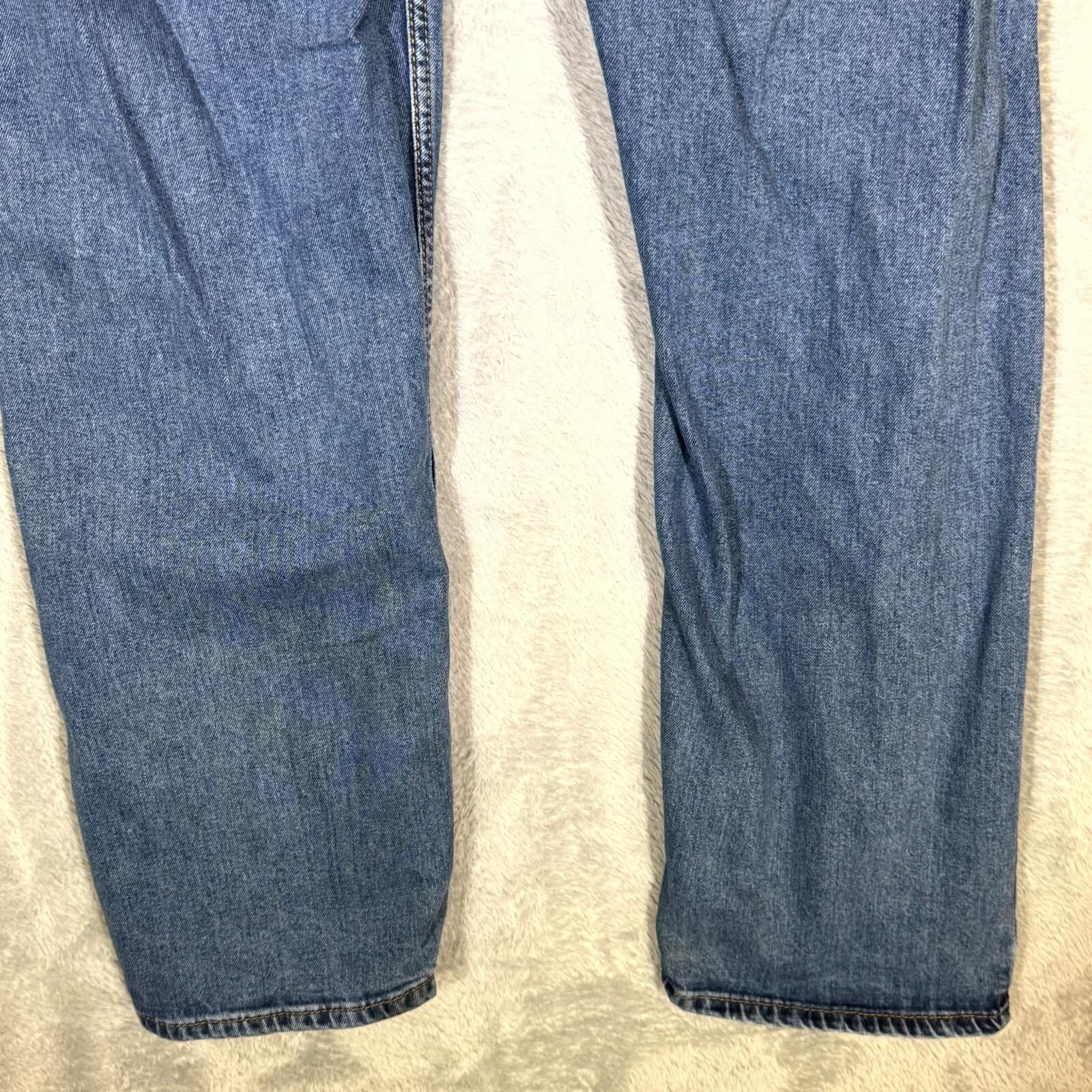 Levi’s 505 Men’s Jeans 38x30 Blue Denim Stretch Mid-Rise Straight Leg - Thumbnail 10