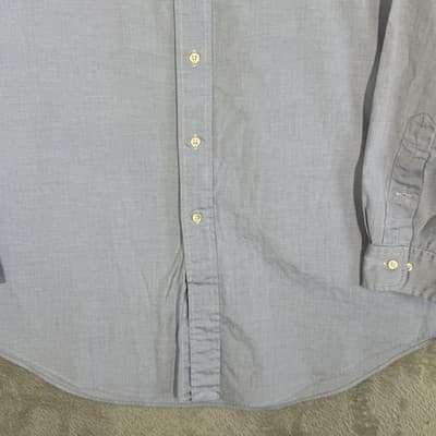 Ralph Lauren Shirt Mens 17 34/35 Blue Yarmouth Classic Fit Oxford Button Down - Thumbnail 6