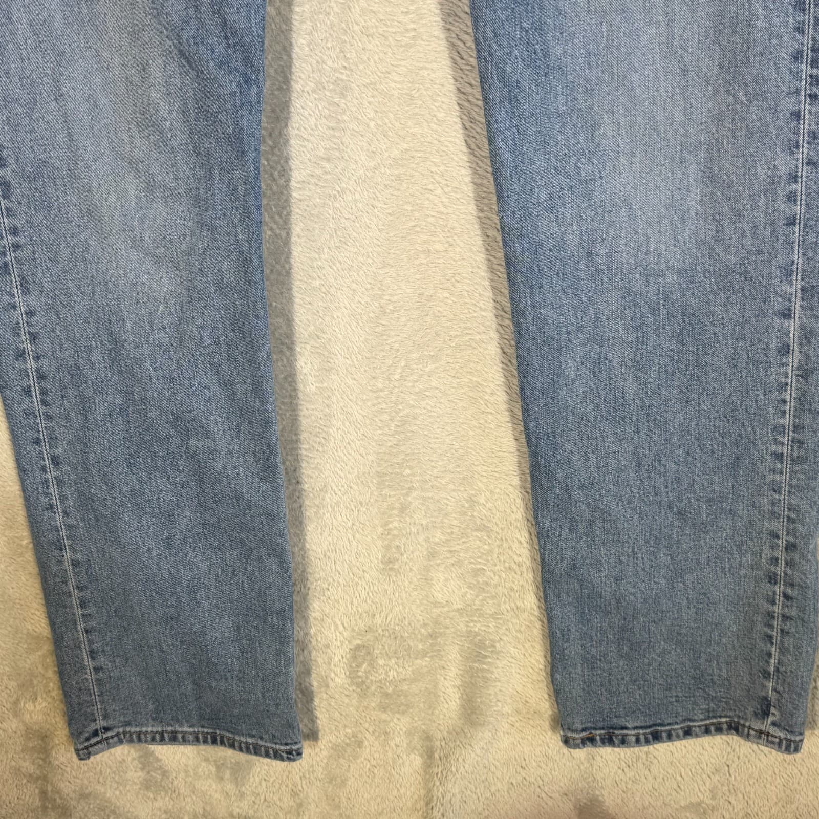 Levi’s 505 Men’s Jeans 38x34 Blue Denim Stretch Mid-Rise Straight Leg - Thumbnail 10