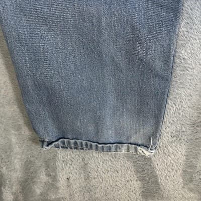Vintage Levis 550 Jeans Mens 36x28 (36x30) Blue Relaxed Tapered Light Wash Denim - Thumbnail 6