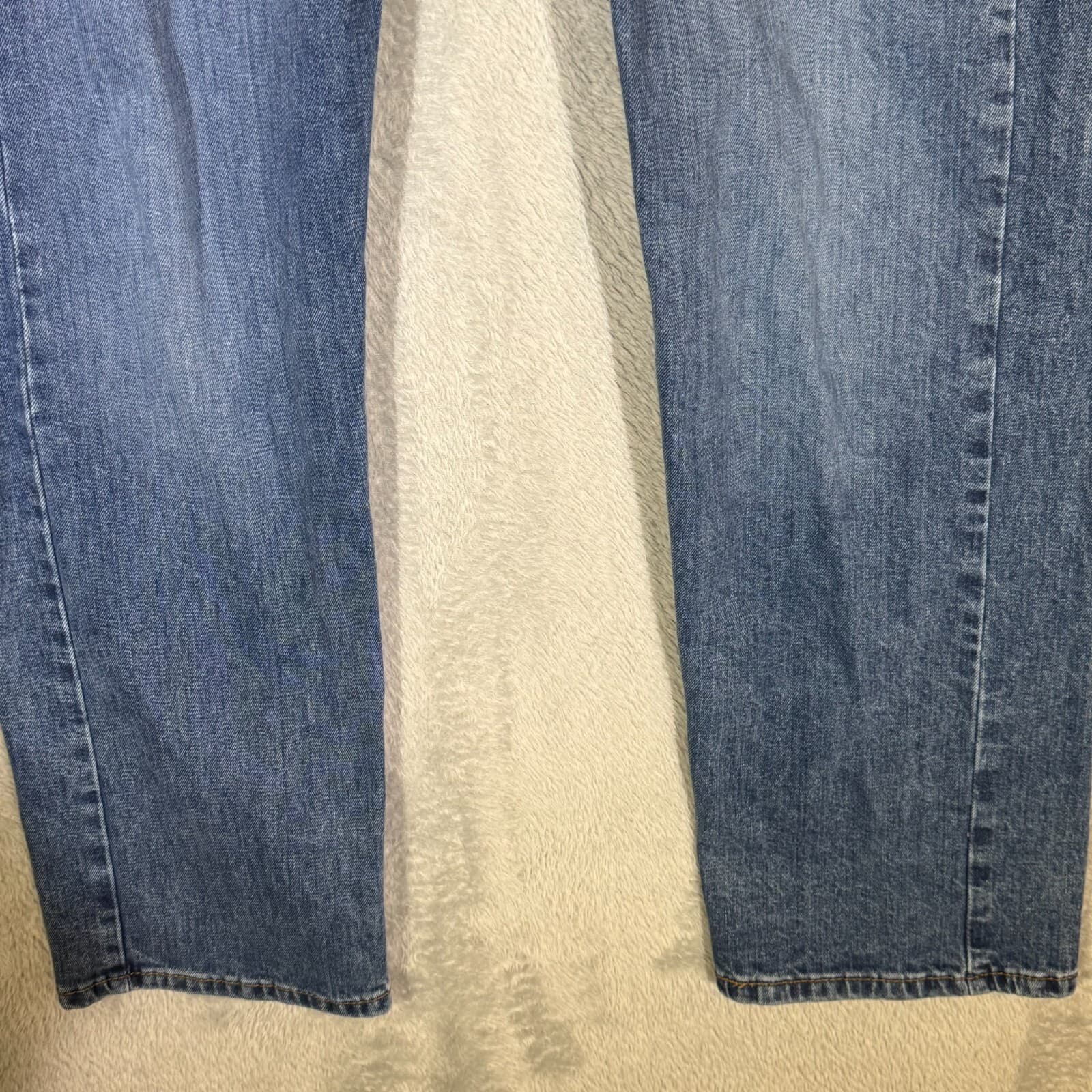 Levis 505 Jeans Men 34x30 Regular Fit Mid Rise Straight Leg Blue Denim Classic - Thumbnail 5