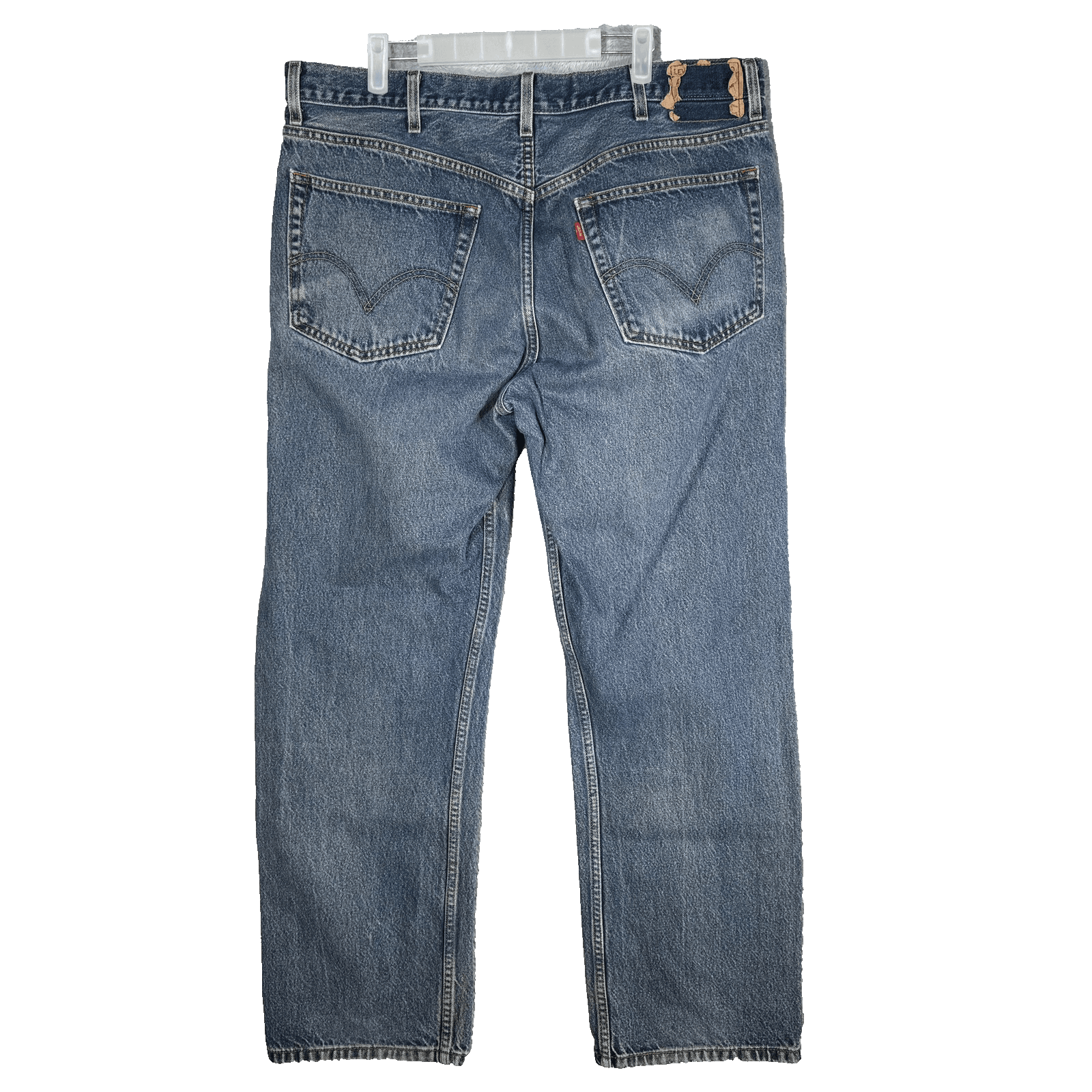 Levis 505 Jeans Mens 38x31 (40x32) Blue Medium Wash Straight Leg Denim - Thumbnail 2