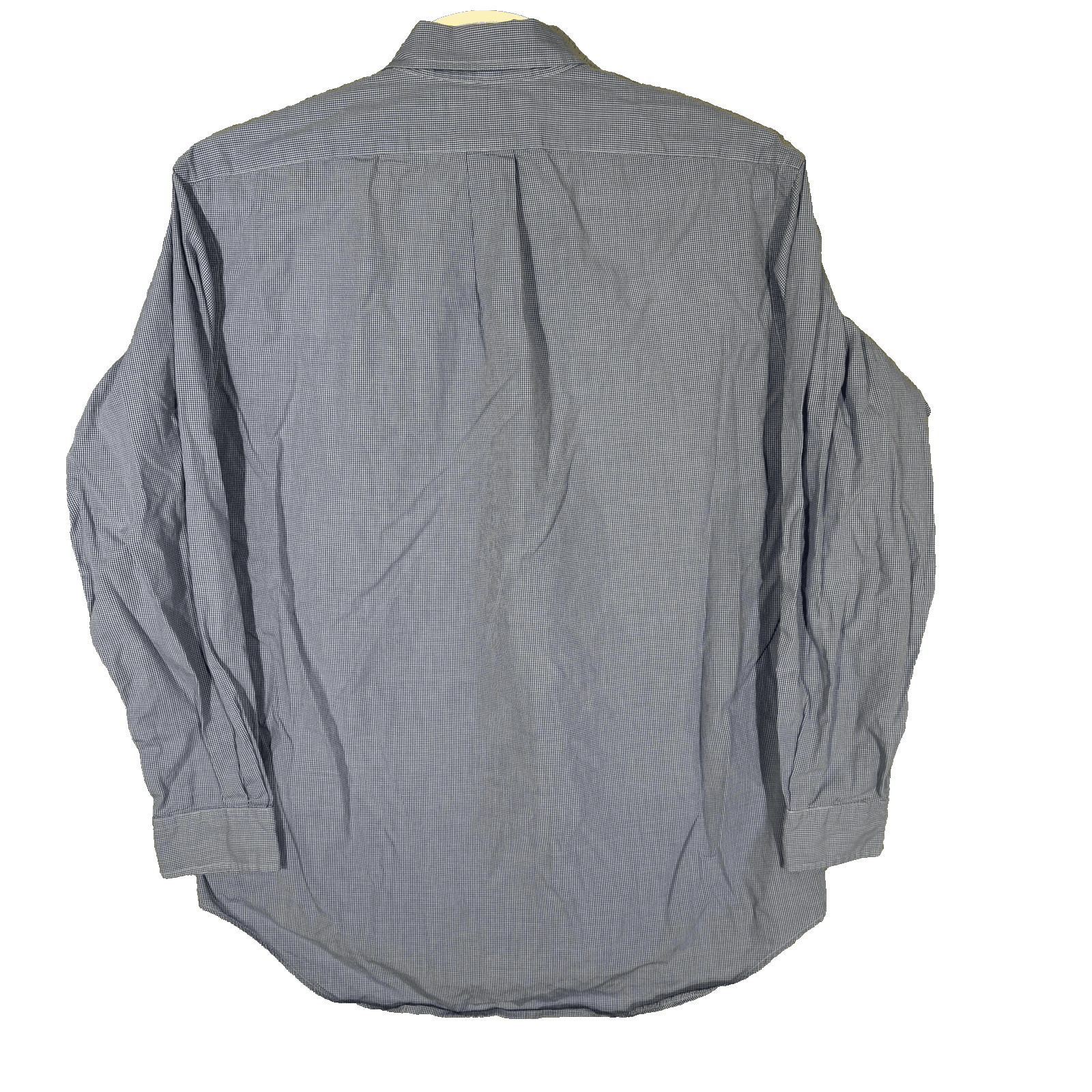 Ralph Lauren Shirt Mens 16 34/35 Blue Yarmouth Check Cotton Button Down Logo - Thumbnail 2