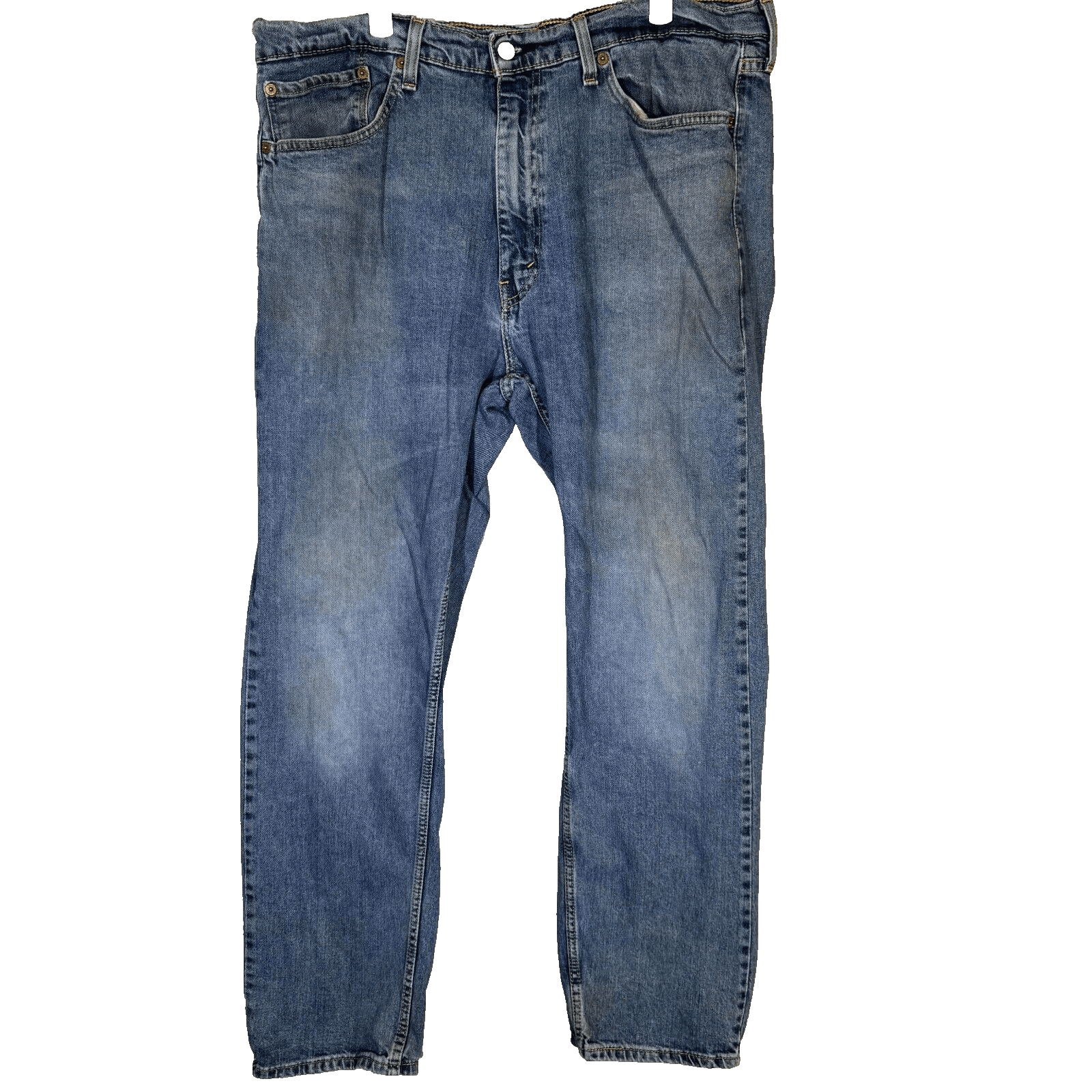 Levi’s 505 Men’s Jeans 38x30 Blue Denim Stretch Mid-Rise Straight Leg - Image 1