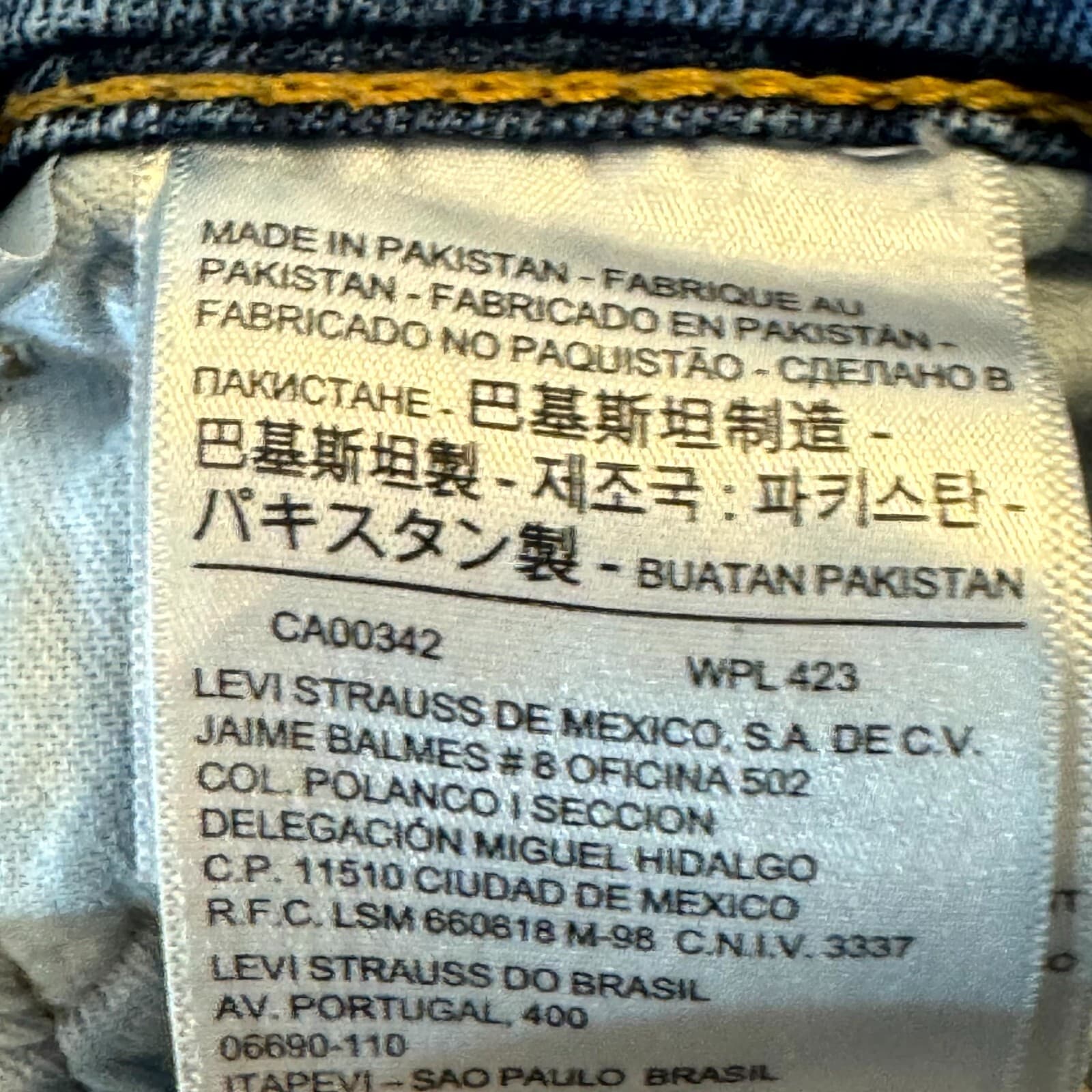 Levi’s 505 Men’s Jeans 38x30 Blue Denim Stretch Mid-Rise Straight Leg - Thumbnail 13