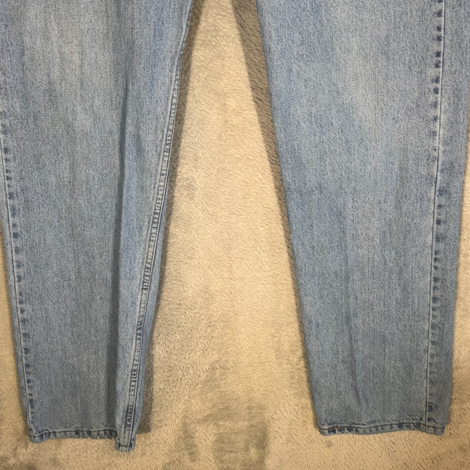 Levi’s 505 Men’s Jeans 36x32 Light Blue Denim Stretch Mid-Rise Straight - Thumbnail 5