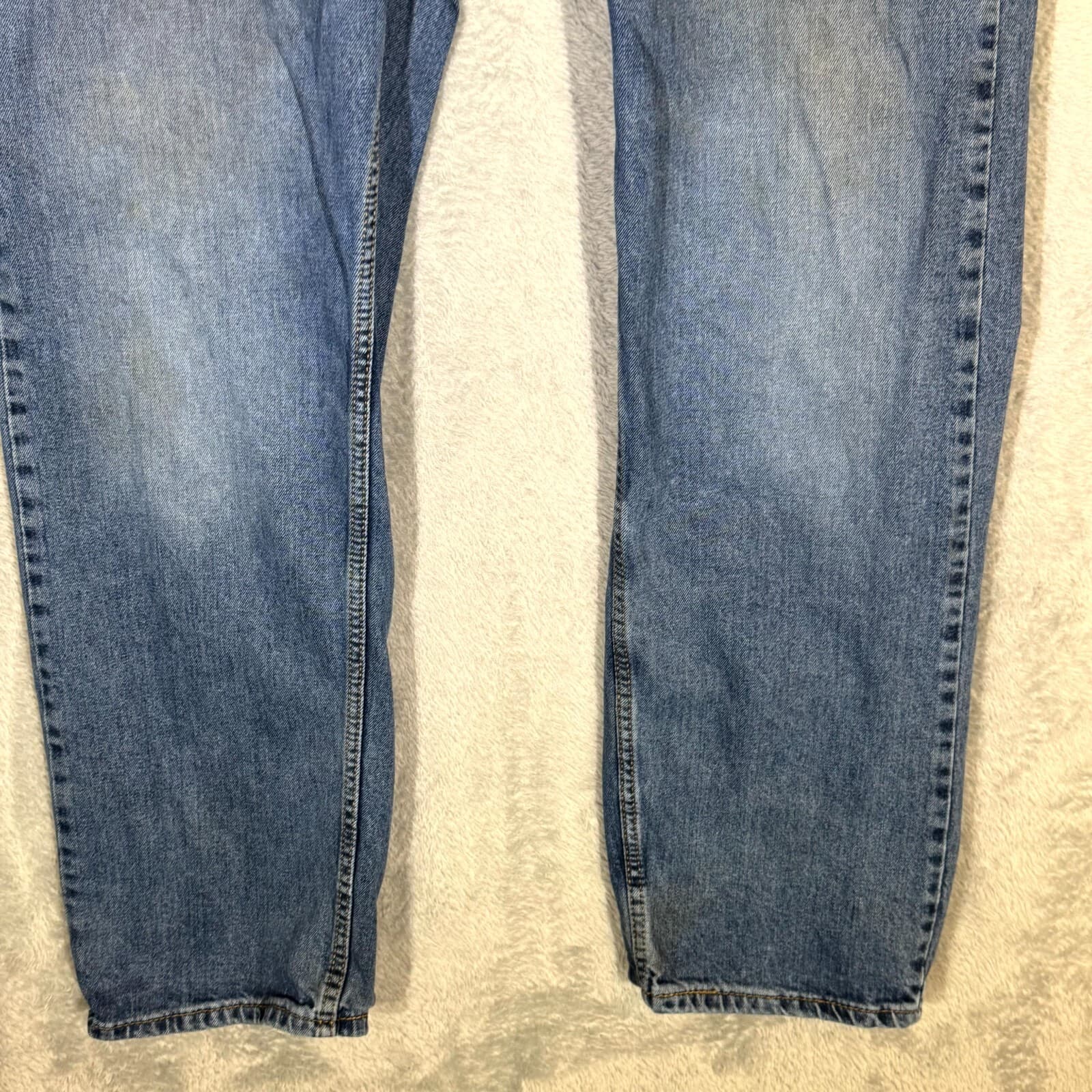 Levi’s 505 Men’s Jeans 38x30 Blue Denim Stretch Mid-Rise Straight Leg - Thumbnail 6