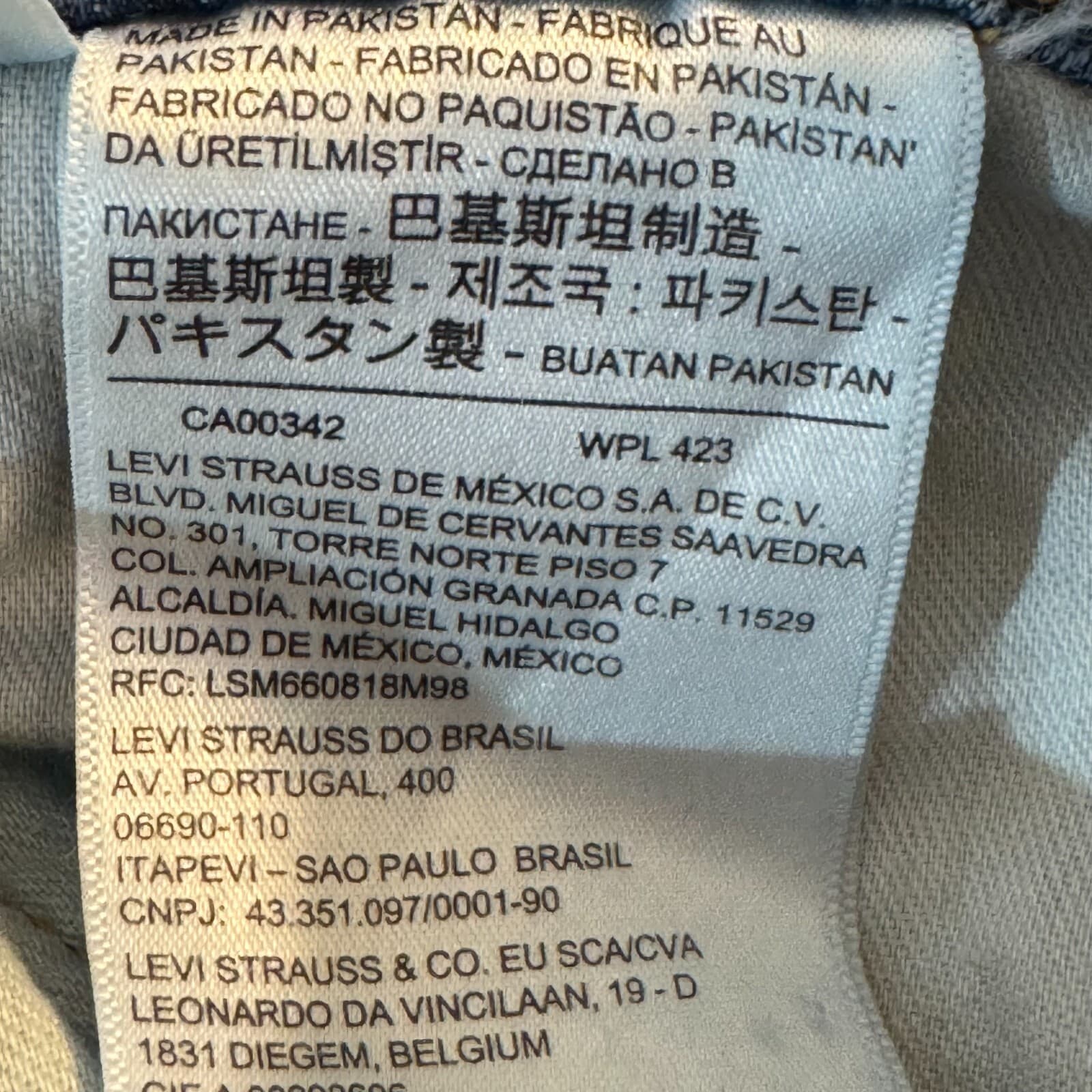 Levis 505 Jeans Men 34x30 Regular Fit Mid Rise Straight Leg Blue Denim Classic - Thumbnail 10