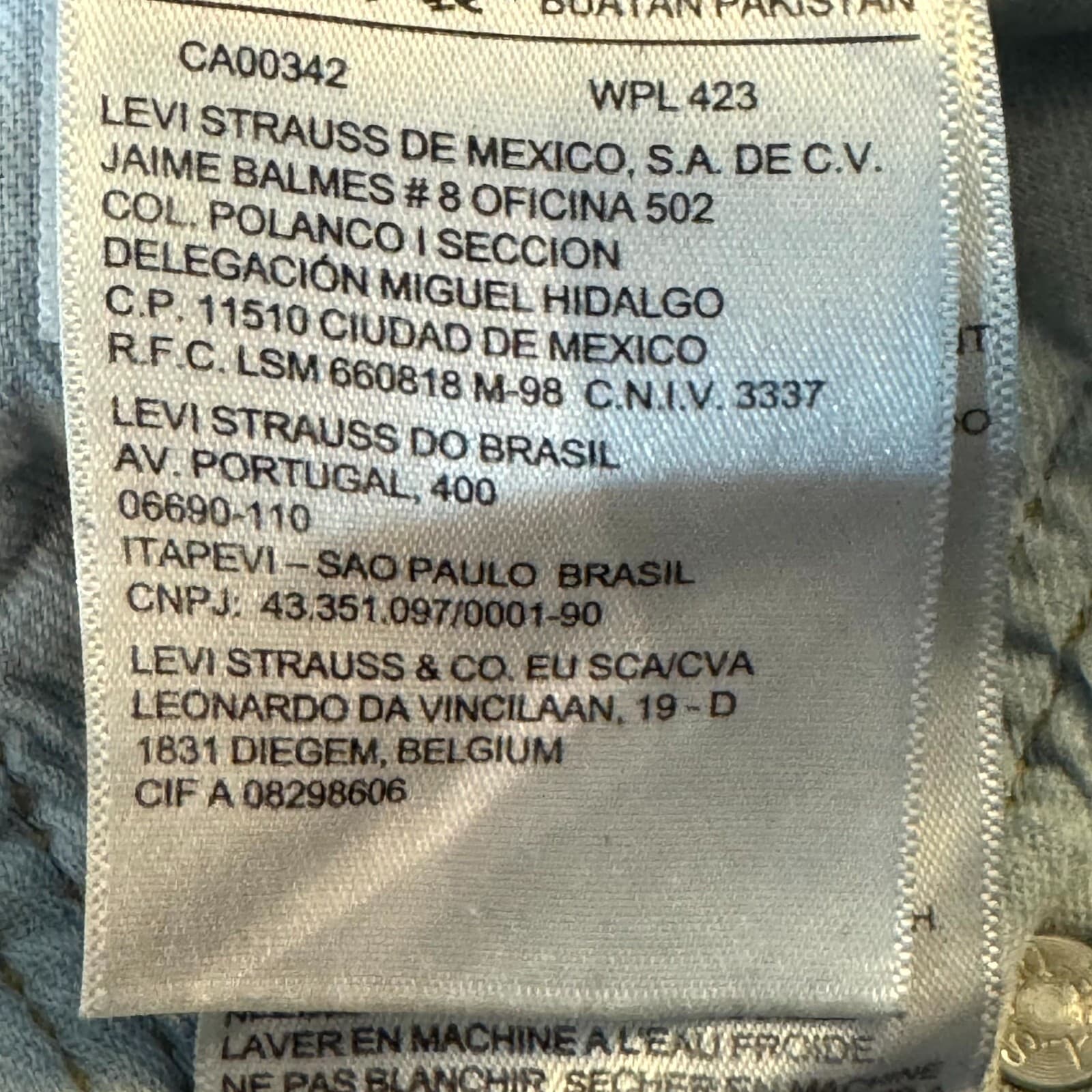 Levi’s 505 Men’s Jeans 38x30 Blue Denim Stretch Mid-Rise Straight Leg - Thumbnail 14