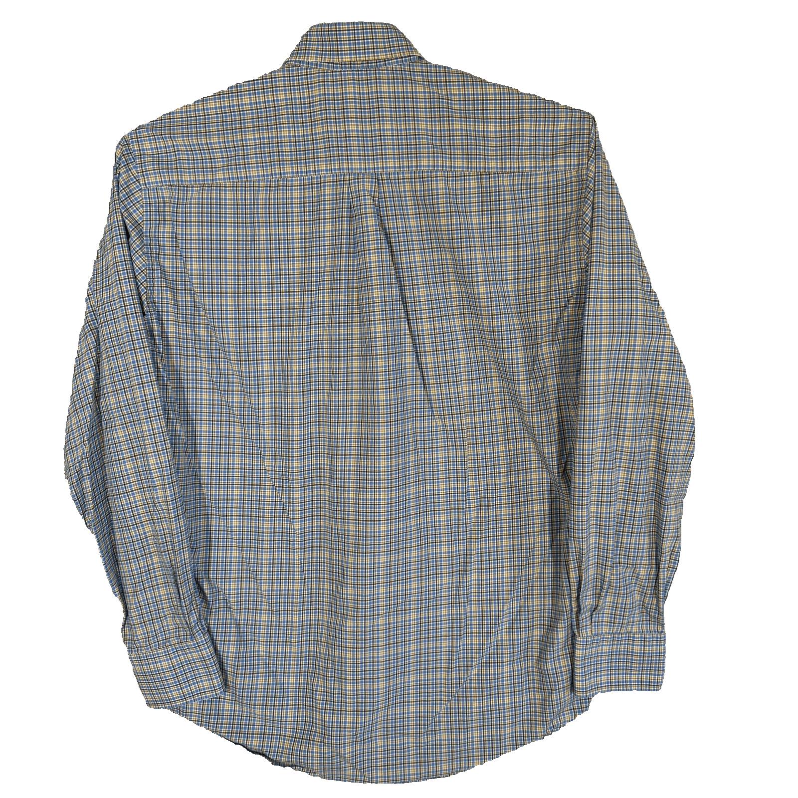 Peter Millar Shirt Mens Medium Blue Plaid Button Down Long Sleeve Cotton Casual - Thumbnail 2