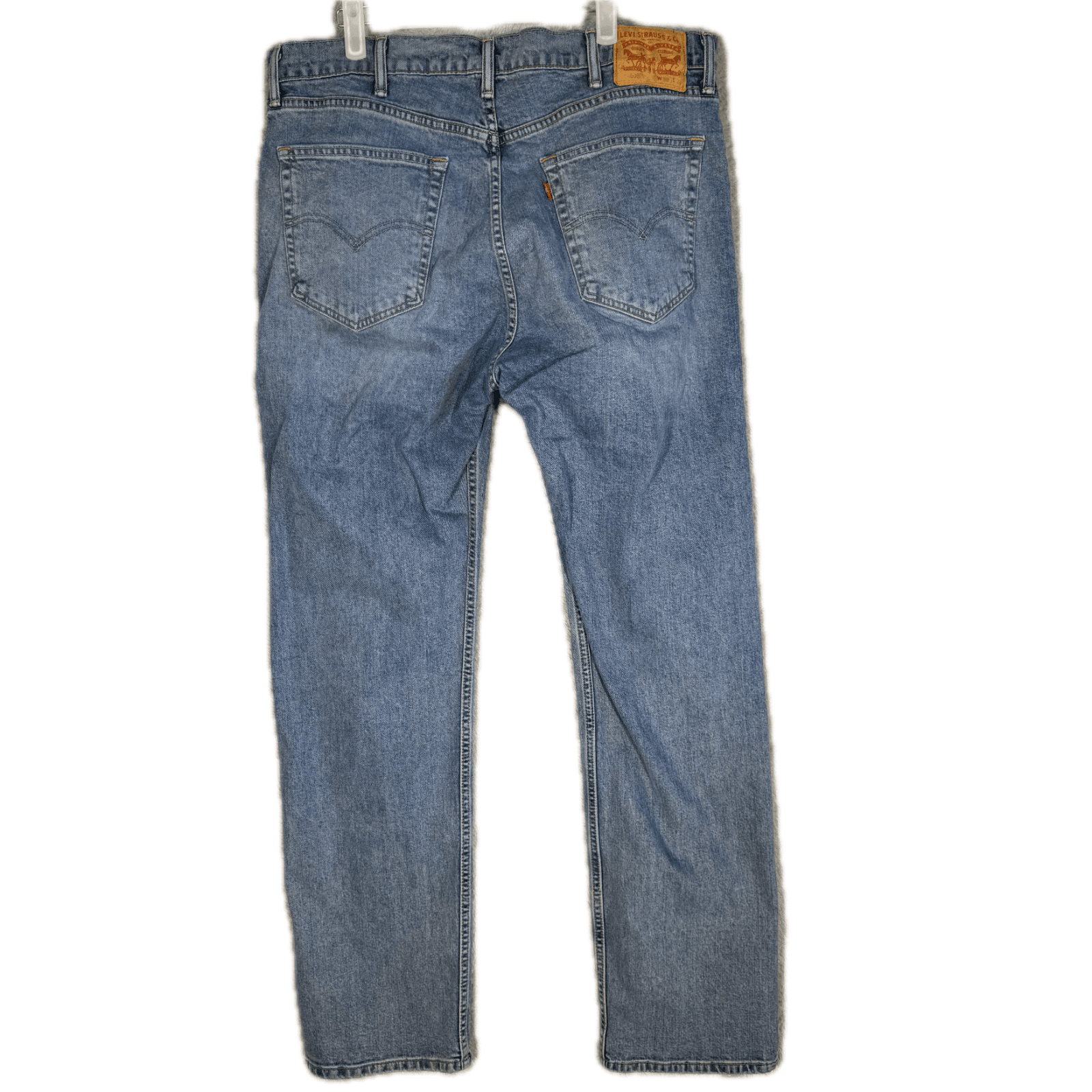 Levi’s 505 Men’s Jeans 38x34 Blue Denim Stretch Mid-Rise Straight Leg - Thumbnail 2