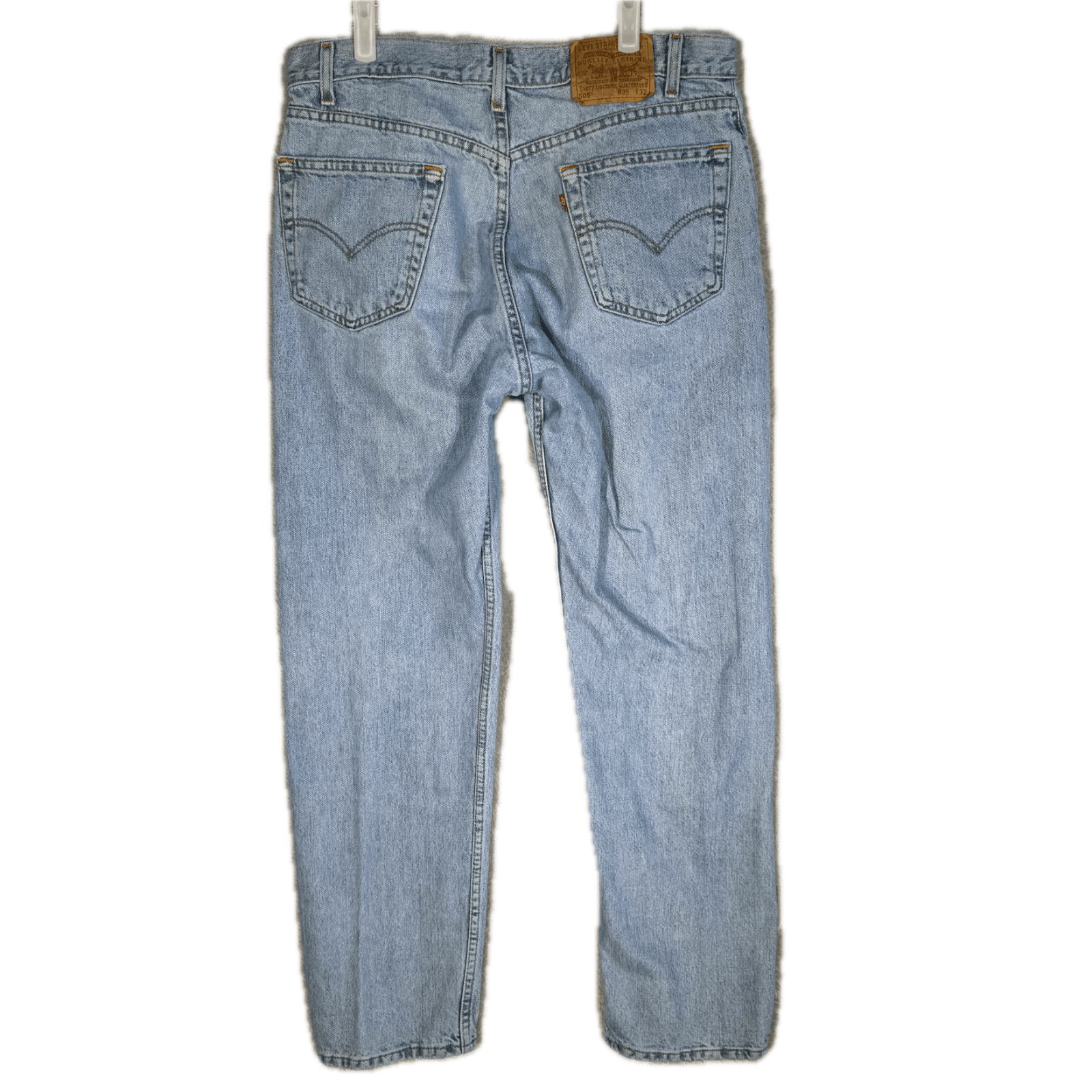 Levi’s 505 Men’s Jeans 36x32 Light Blue Denim Stretch Mid-Rise Straight - Thumbnail 2