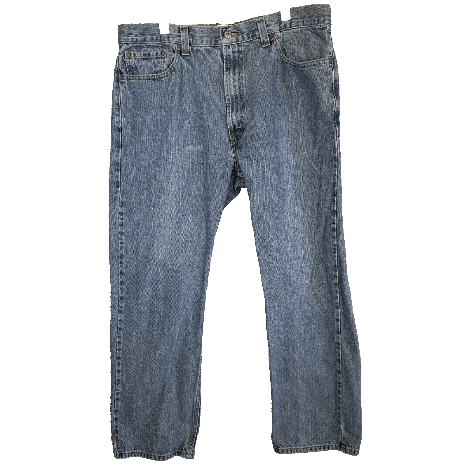 Levis 505 Jeans Men 38x30 Regular Fit Mid Rise Straight Leg Blue Denim Classic - Image 1