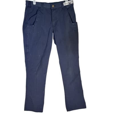 Carhartt Pants Mens 29x28 Navy Blue Relaxed Fit Ripstop Workwear Utility Pockets - Image 1
