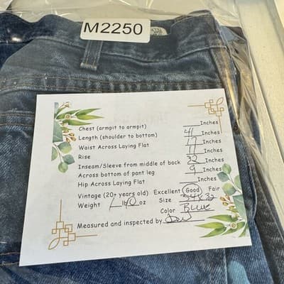 Dickies Jeans Mens 34x32 Blue Denim Straight Leg Workwear Distressed Wash Zip - Thumbnail 6