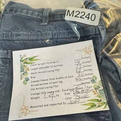 Dickies Carpenter Jeans Mens 40x30 Denim Workwear Relaxed Fit Zip Fly - Thumbnail 5