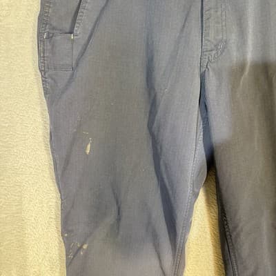 Carhartt Pants Mens 38x30 Navy Blue Relaxed Fit Ripstop Workwear Utility Zip - Thumbnail 3