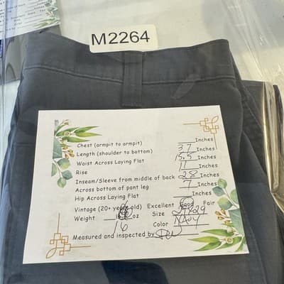 Carhartt Pants Mens 29x28 Navy Blue Relaxed Fit Ripstop Workwear Utility Pockets - Thumbnail 8