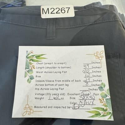 Carhartt Pants Mens 38x30 Navy Blue Relaxed Fit Ripstop Workwear Utility Zip - Thumbnail 7