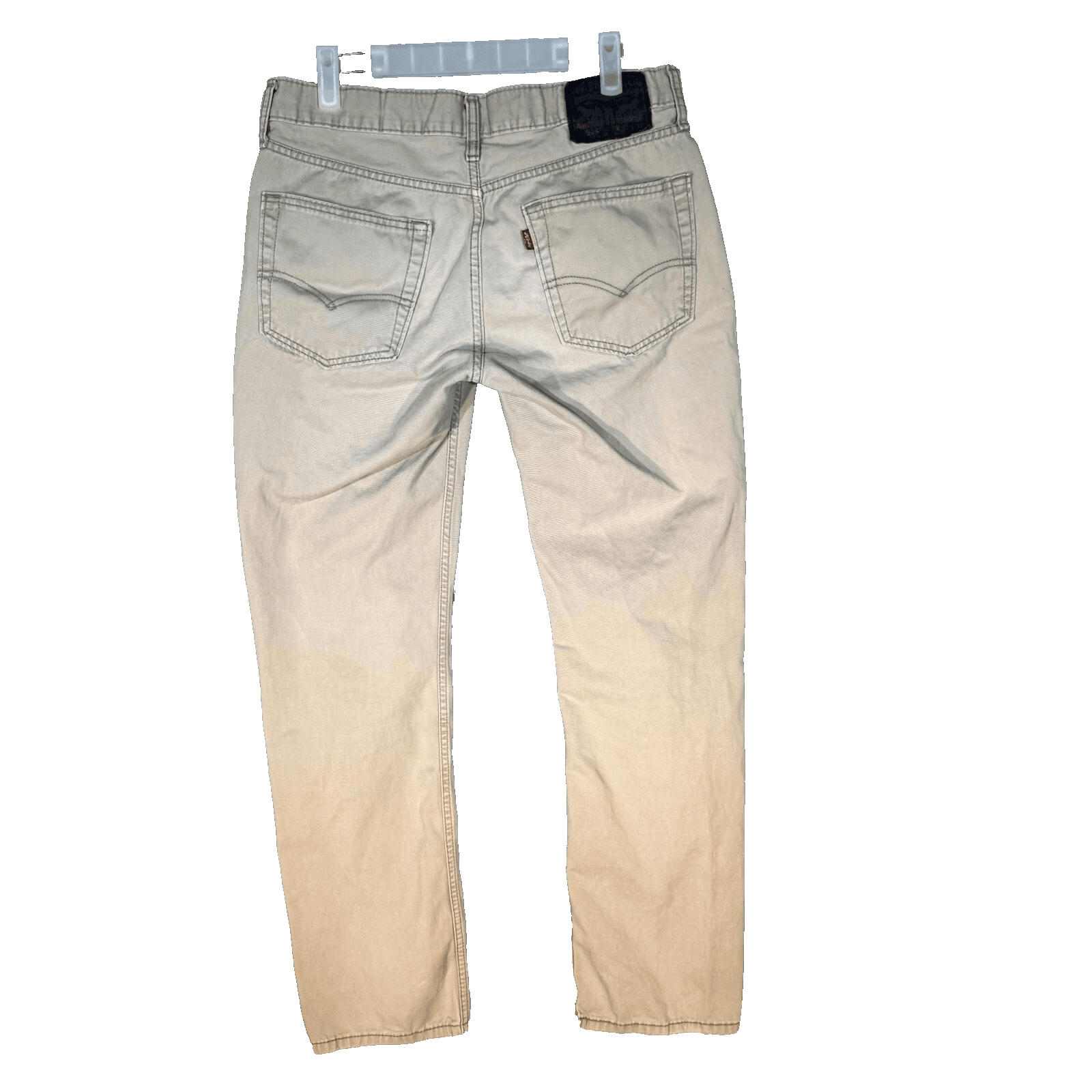 Levi's 514 Men's Jeans 32x32 Beige Denim Mid Rise Straight Fit 100% Cotton - Thumbnail 2