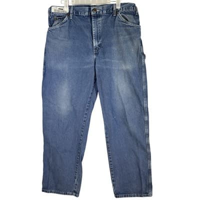 Dickies Carpenter Jeans Mens 40x30 Denim Workwear Relaxed Fit Zip Fly - Image 1