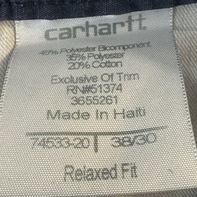 Carhartt Pants Mens 33x30 Navy Relaxed Fit Ripstop Workwear Stain Utility - Thumbnail 7